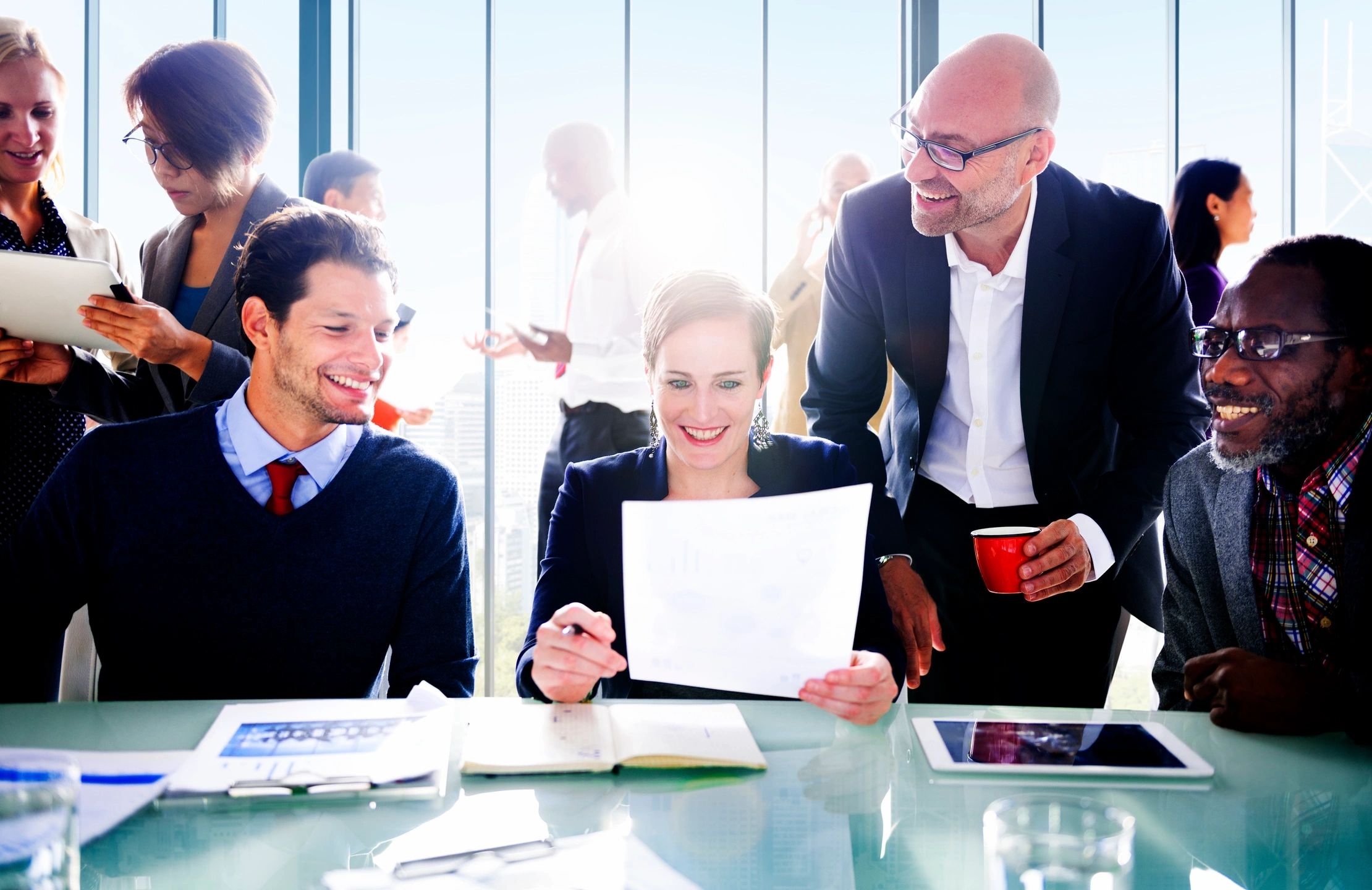 A group of business associates sitting at a table